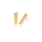 Gold earrings in size 18 mm with a brushed finish