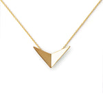 Large gold bird necklace