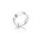 Plain silver ring with a brushed surface